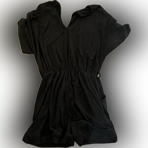Women's short Black Romper - Size Large